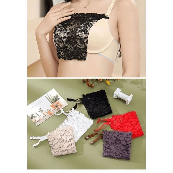 Floral Lace Chest Breast Attachable Detachable Cover - Picture 3 of 8